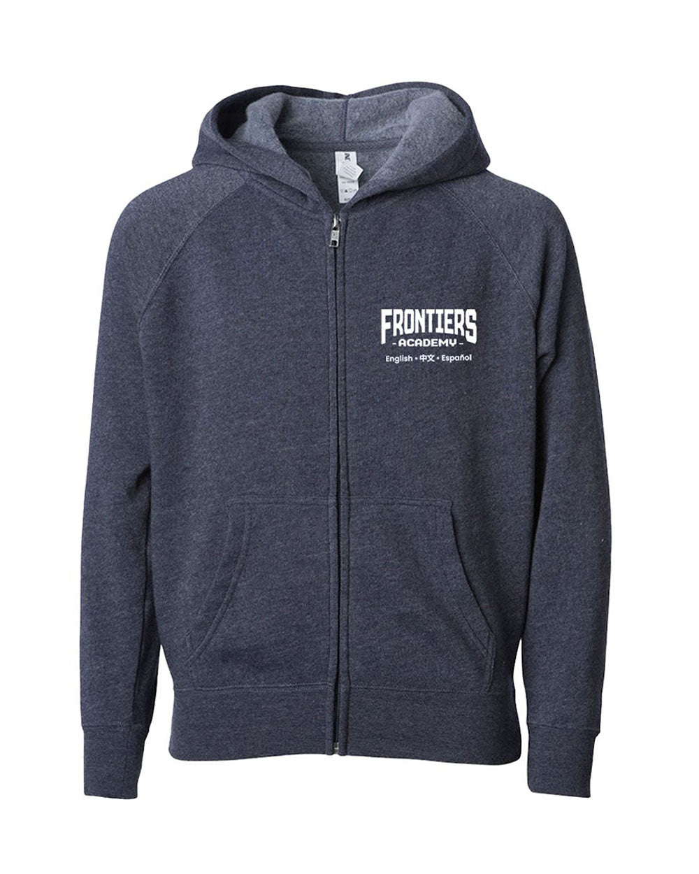 Adult Unisex Soft Blend Lightweight Zip-Up Hoodie Navy