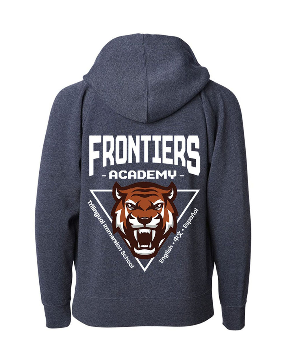 Adult Unisex Soft Blend Lightweight Zip-Up Hoodie Navy