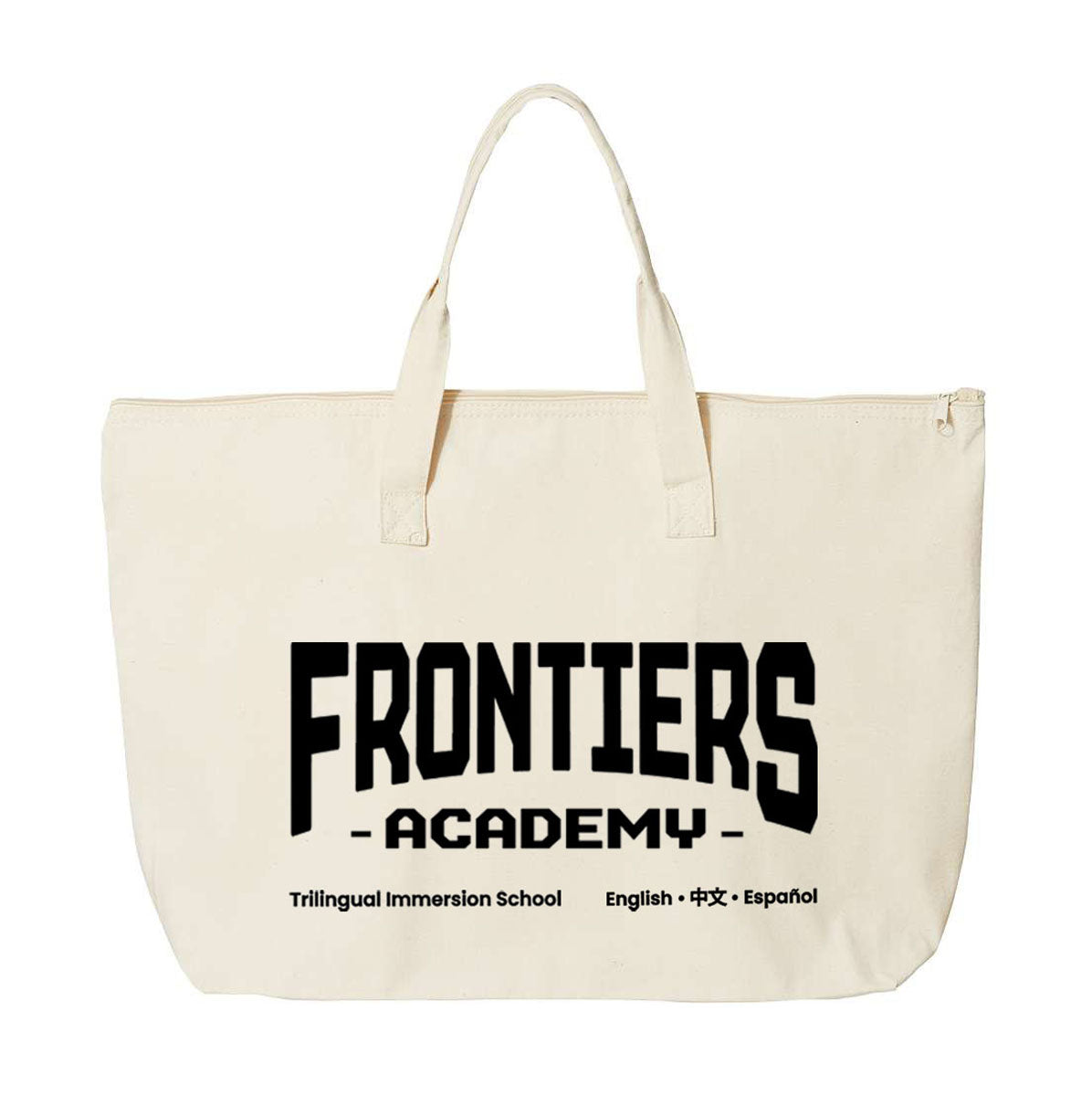 Frontiers Tote Bag with Zippered Closure
